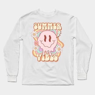 "Summer Vibes" Melting Face Long Sleeve T-Shirt